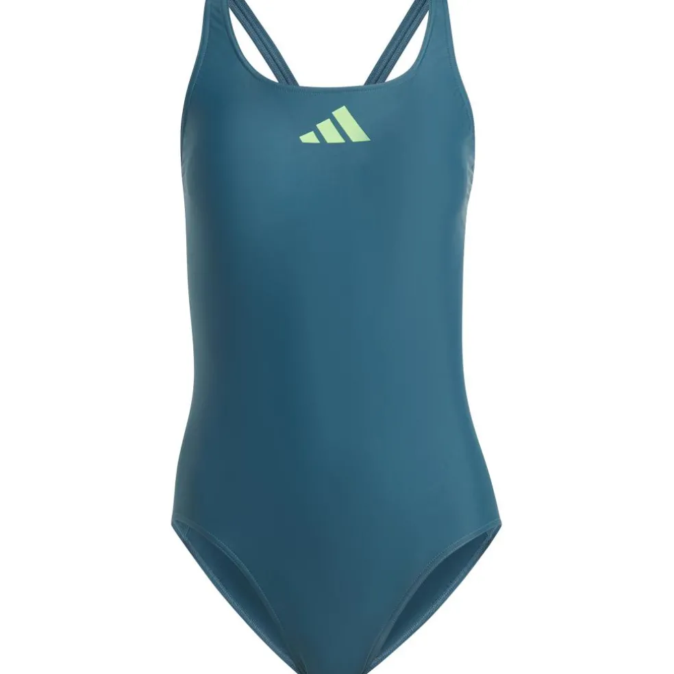 Adidas 3 Bar Logo badpak dames arctic night lucid lime