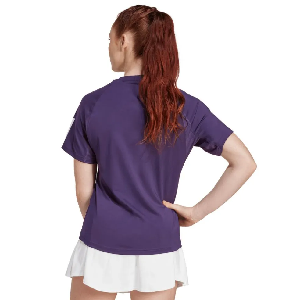 Adidas Club 3-Stripes Climacool tennisshirt dames burgundy