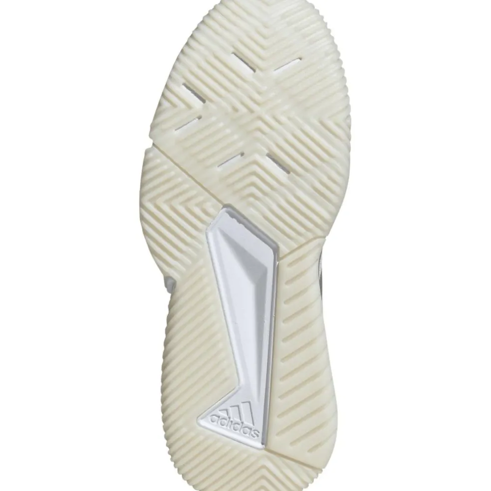 Adidas Courtquick padelschoenen dames cloud white silver metallic lucid lemon