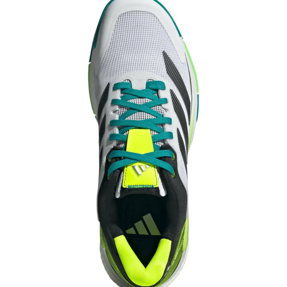 Adidas Crazyquick Boost padelschoenen heren cloud white core black lime burst