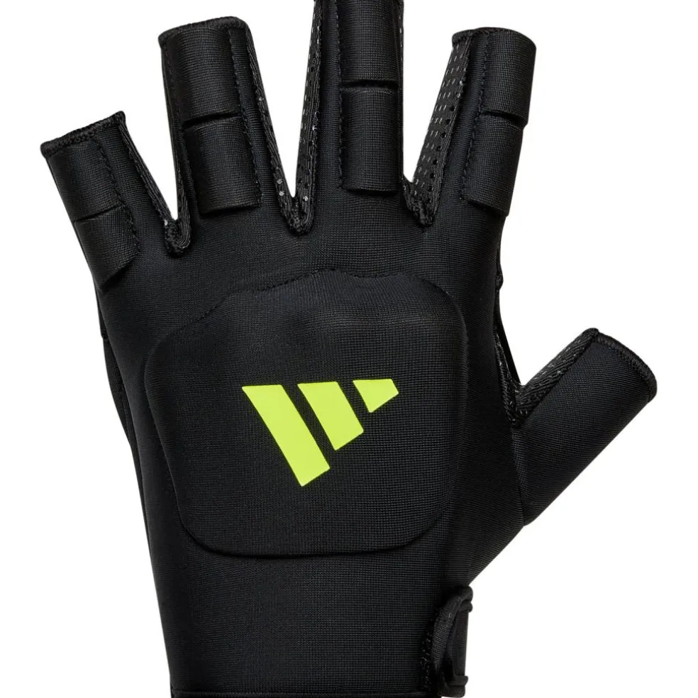 Adidas OD hockeyhandschoen black lucid lemon
