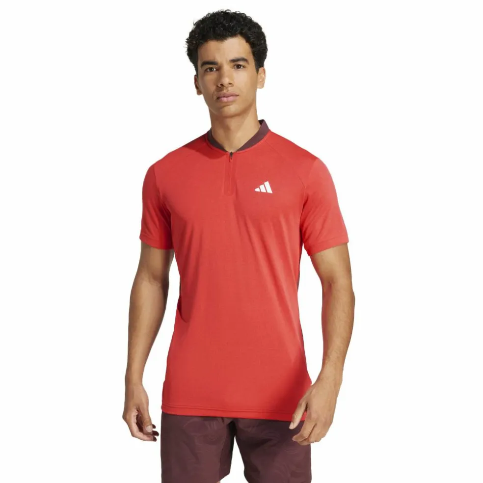 Adidas Pro FreeLift tennispolo heren semi lucid red