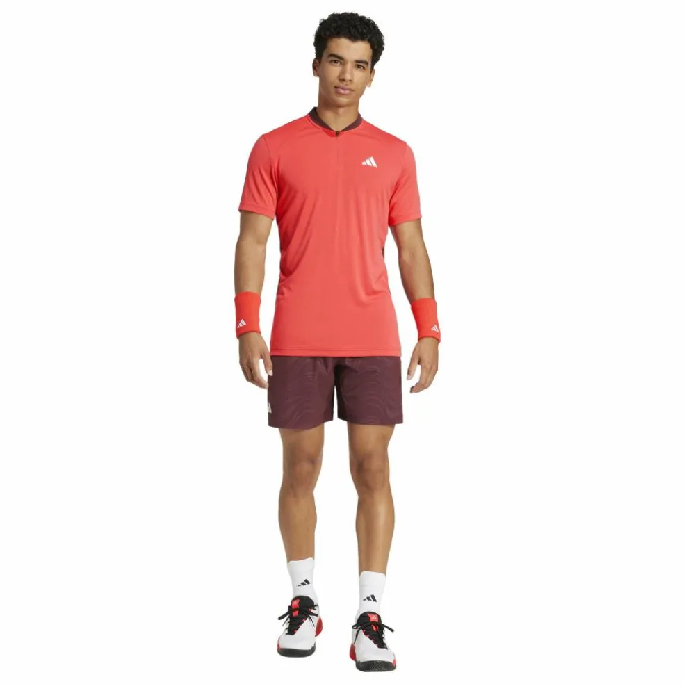 Adidas Pro FreeLift tennispolo heren semi lucid red