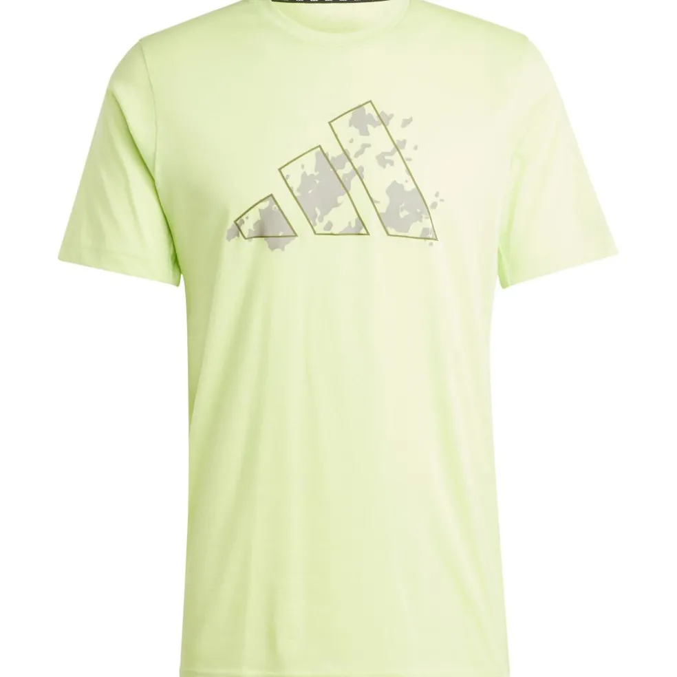 Adidas Train Essentials Seasonal shirt heren pulse lime silver pebble