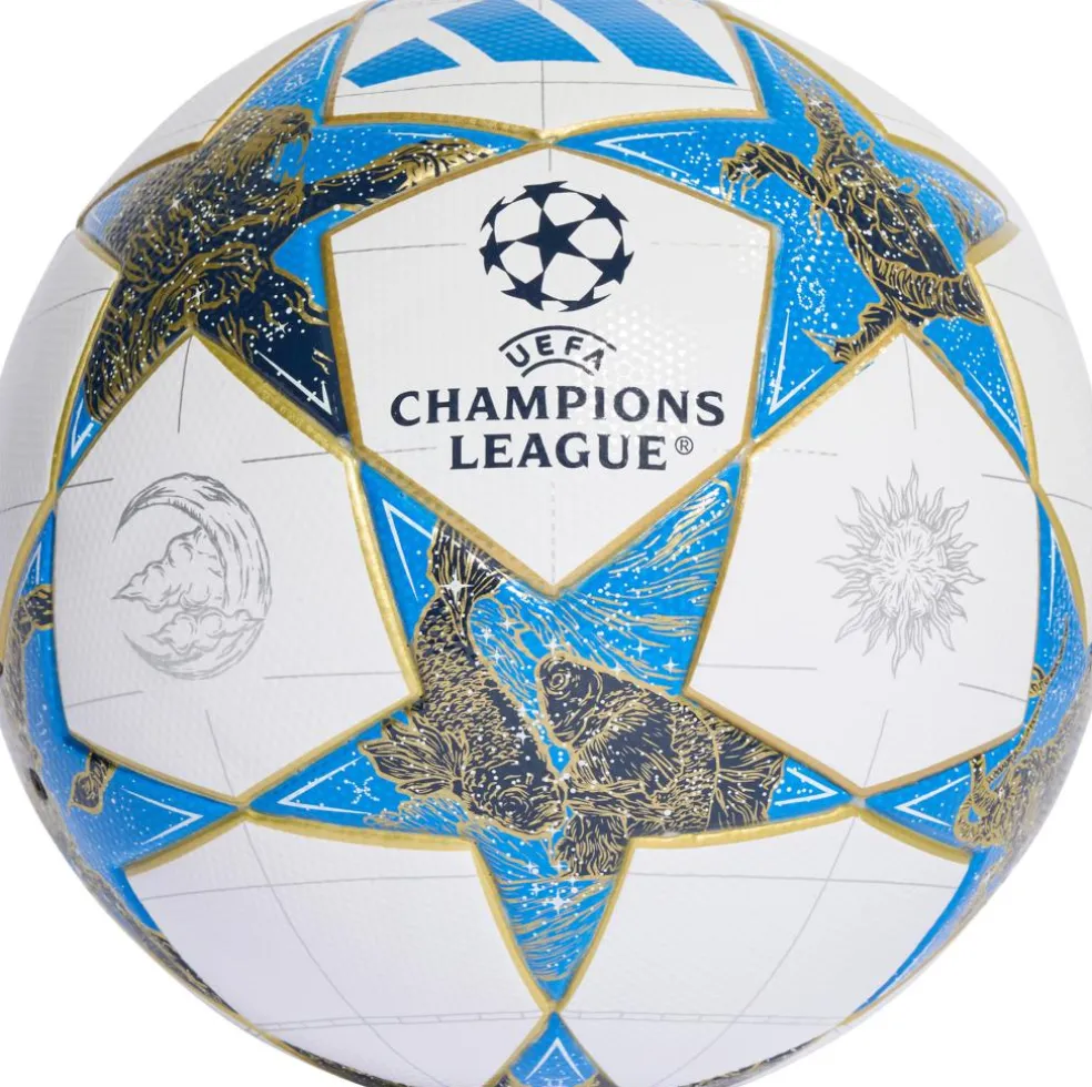 Adidas UCL League Stage Boxed voetbal white dark blue pantone gold metallic 25 - 26
