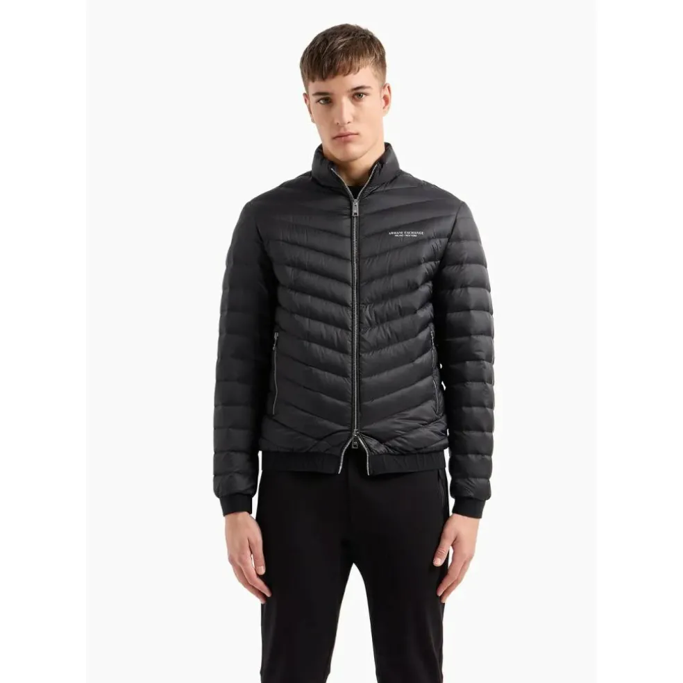 Armani Exchange 8NZB52ZNW3Z winterjas heren black melange grey