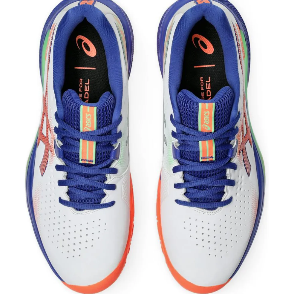 Asics GEL-CHALLENGER 15 padelschoenen heren white vivid coral