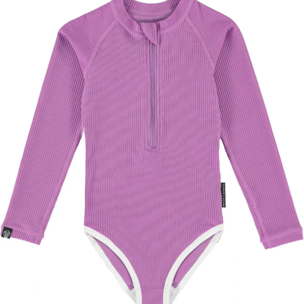 Beach & Bandits Orchid Ribbed badpak junior purple