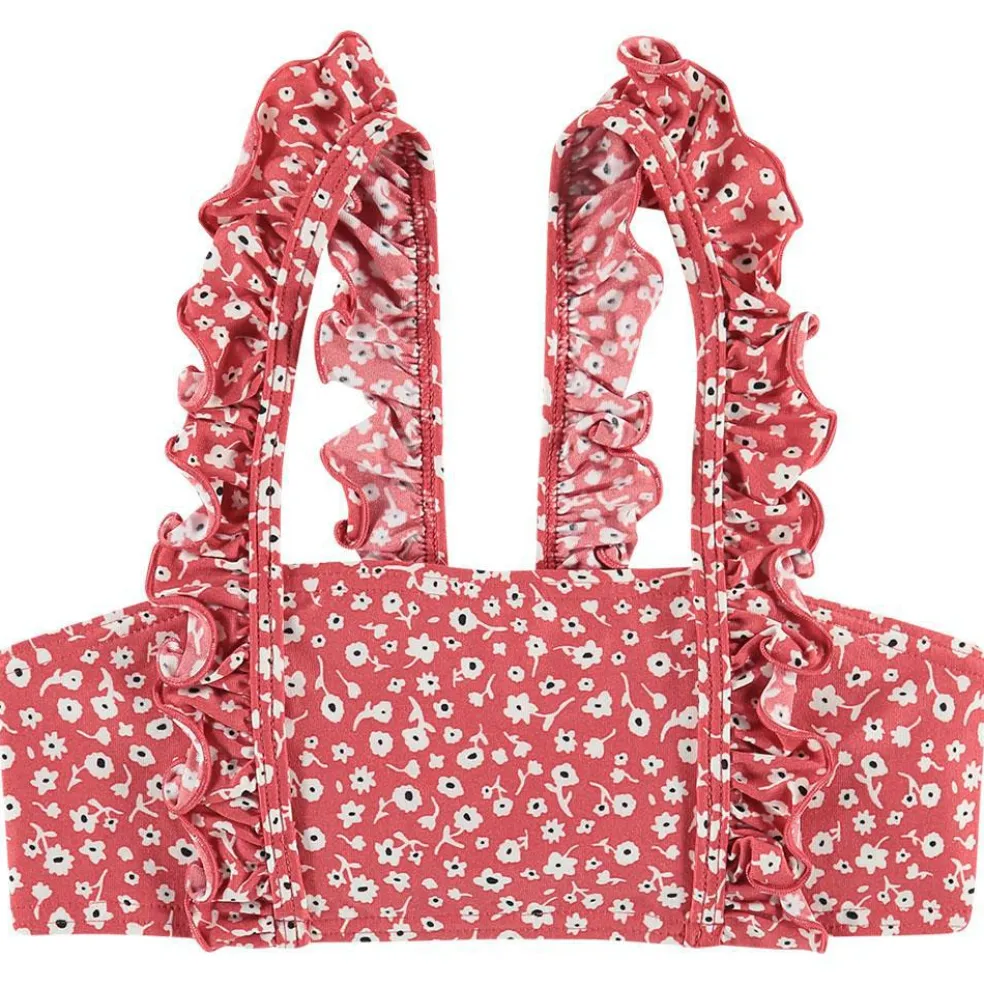 Beachlife Ditsy Flower ruches mini bikini top junior