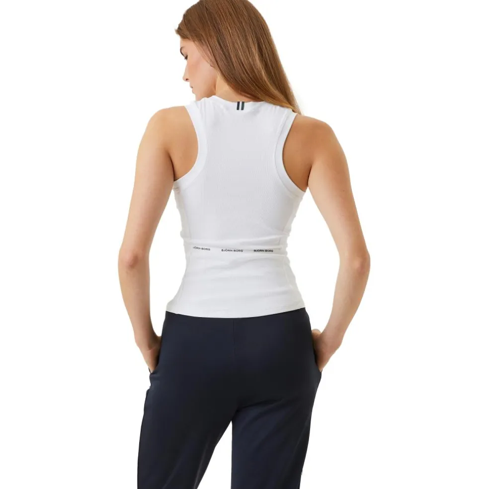 Björn Borg Ace Rib Pocket tennis tanktop dames brilliant white