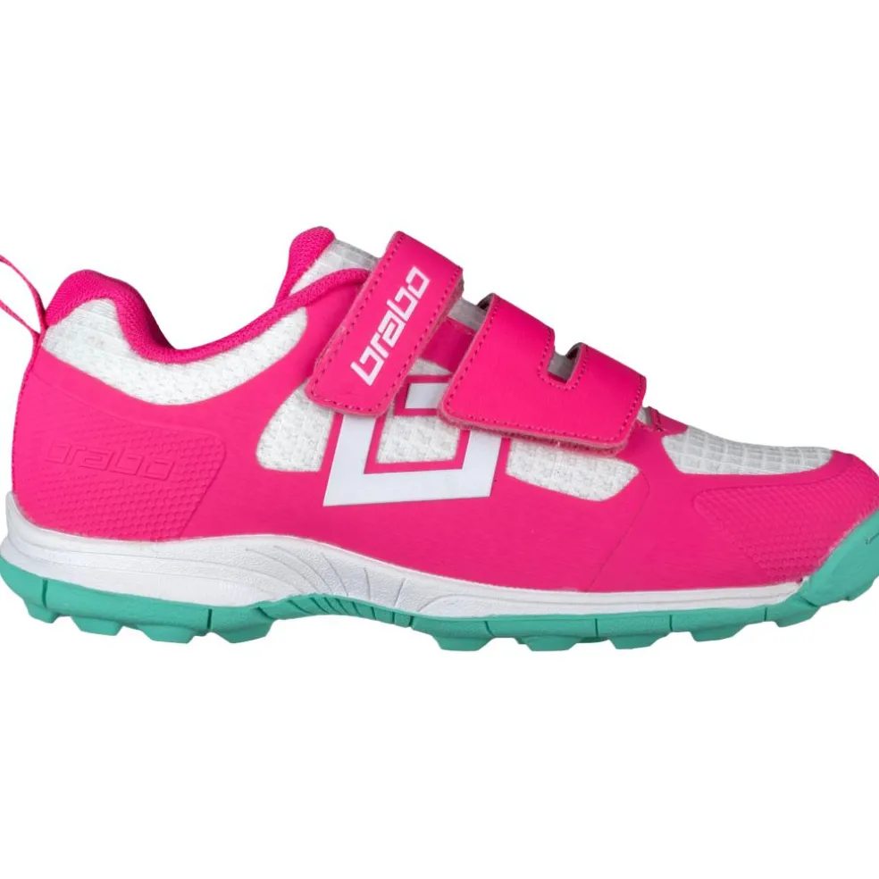 Brabo Force Velcro hockeyschoenen junior pink aqua