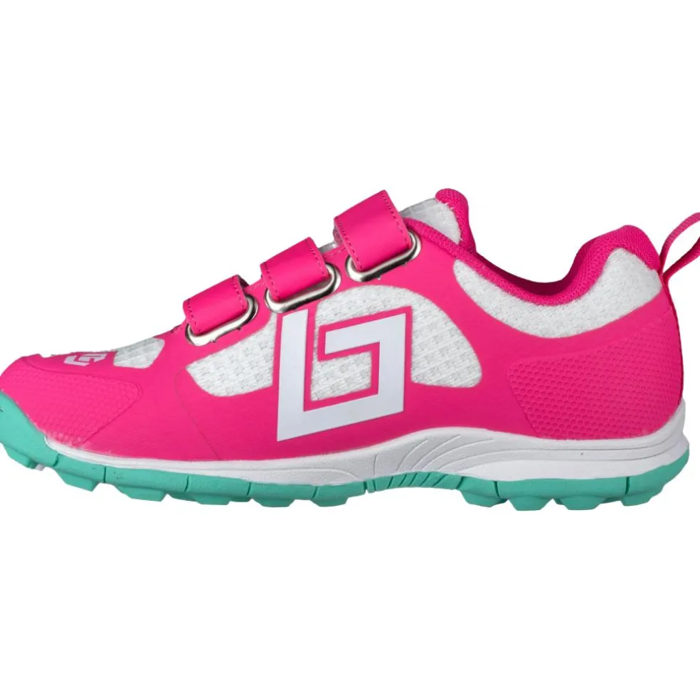 Brabo Force Velcro hockeyschoenen junior pink aqua