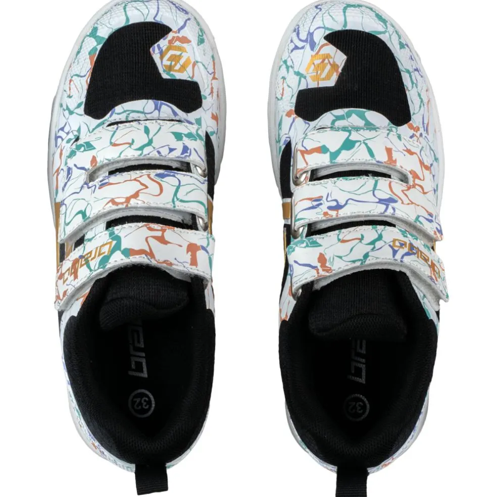 Brabo Indoor Velcro zaalhockeyschoenen junior marble black