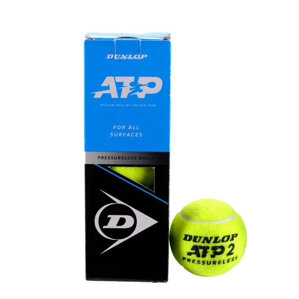 Dunlop ATP Pressureless tennisballen 3-pack geel