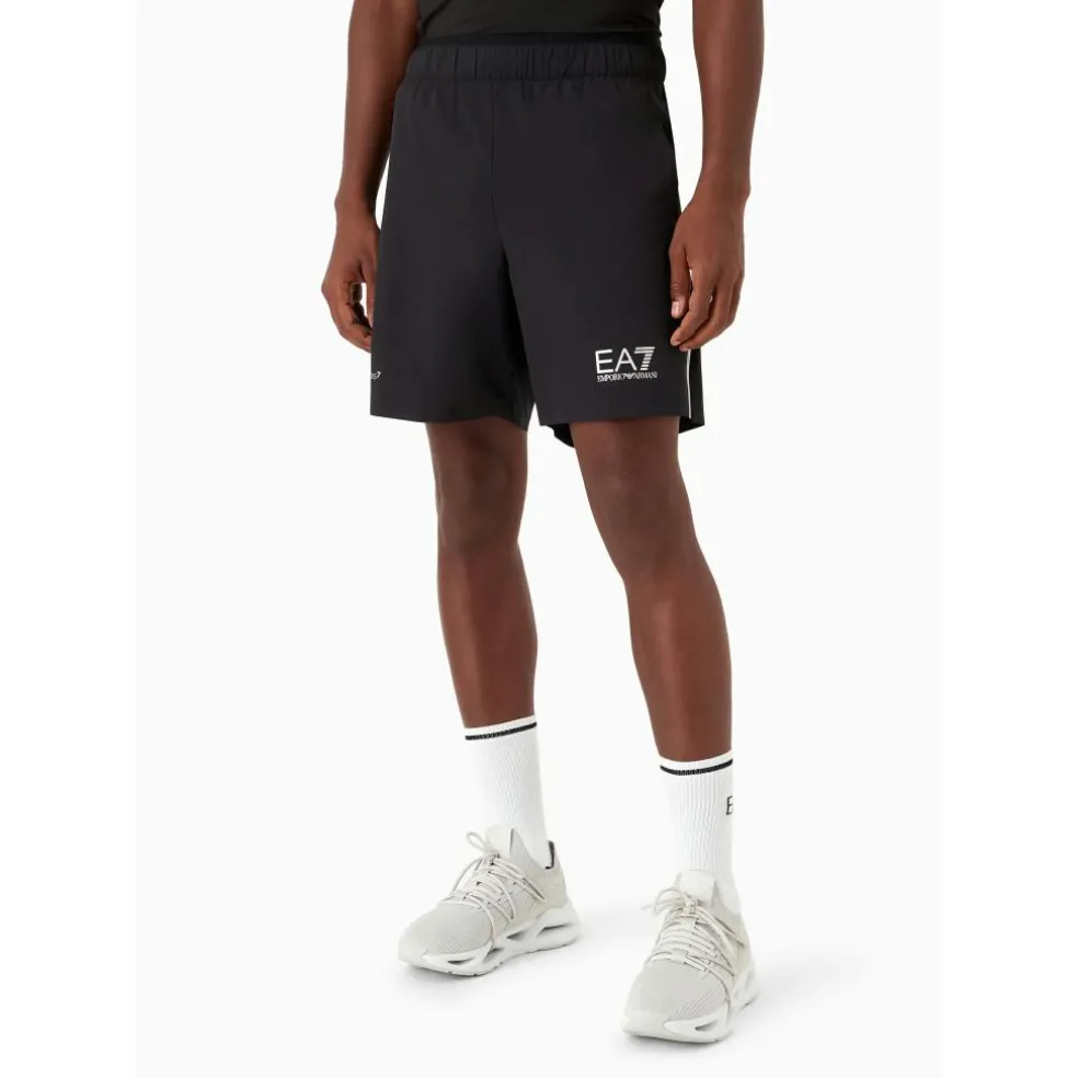 EA7 8NPS07-PN6TZ tennisshort heren black