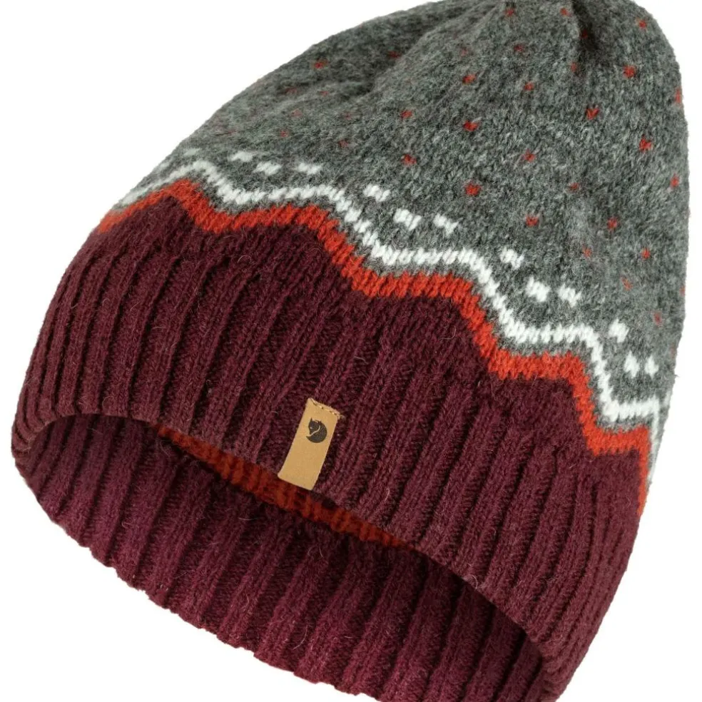 Fjällräven Ovik Knit muts dark garmet