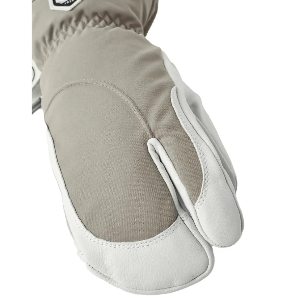 Hestra Heli Ski Lobster handschoenen dames khaki offwhite