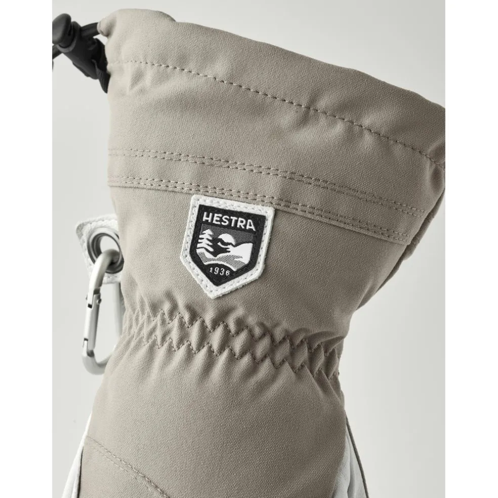 Hestra Heli Ski Lobster handschoenen dames khaki offwhite