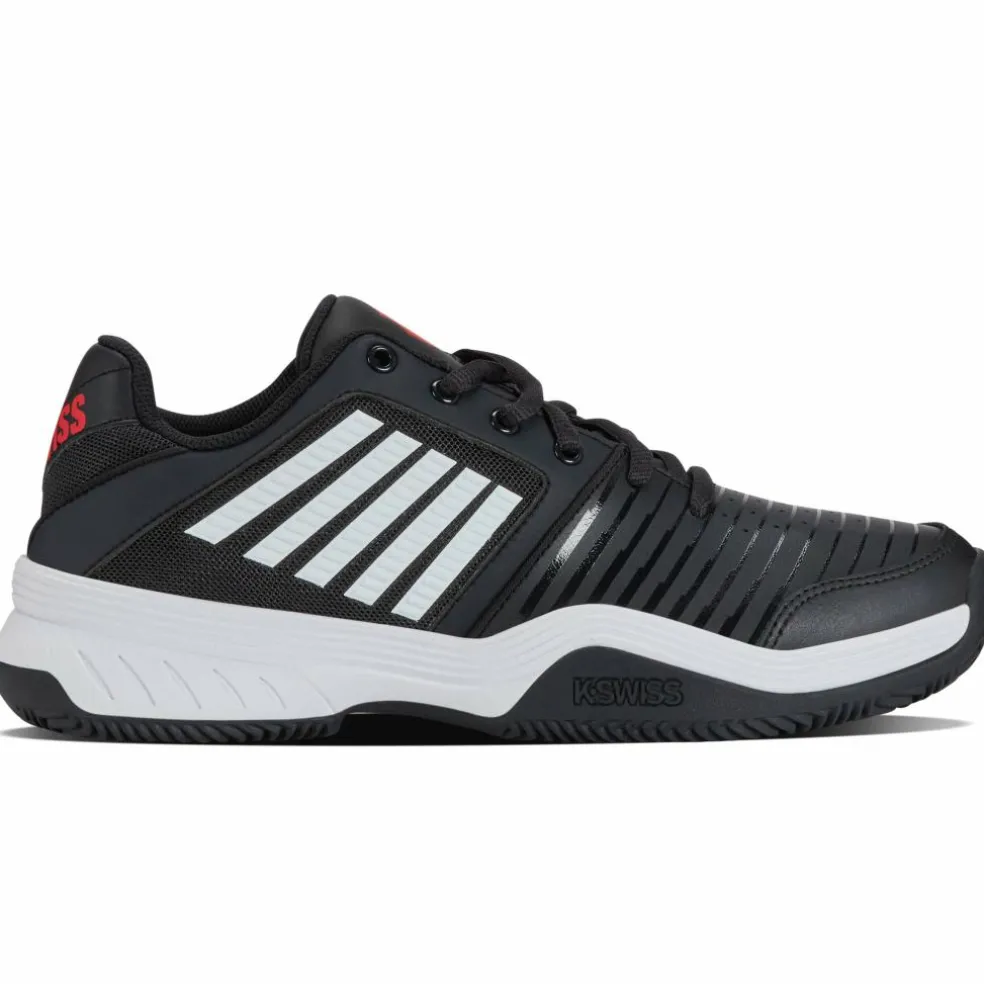 K-Swiss Court Express HB tennisschoenen heren stretch limo white high risk red