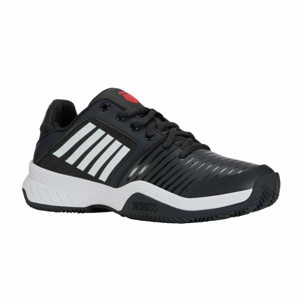 K-Swiss Court Express HB tennisschoenen heren stretch limo white high risk red