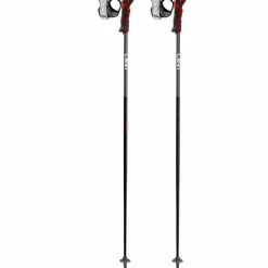 Leki Airfoil 3D skistokken black dark anthracite  bright red