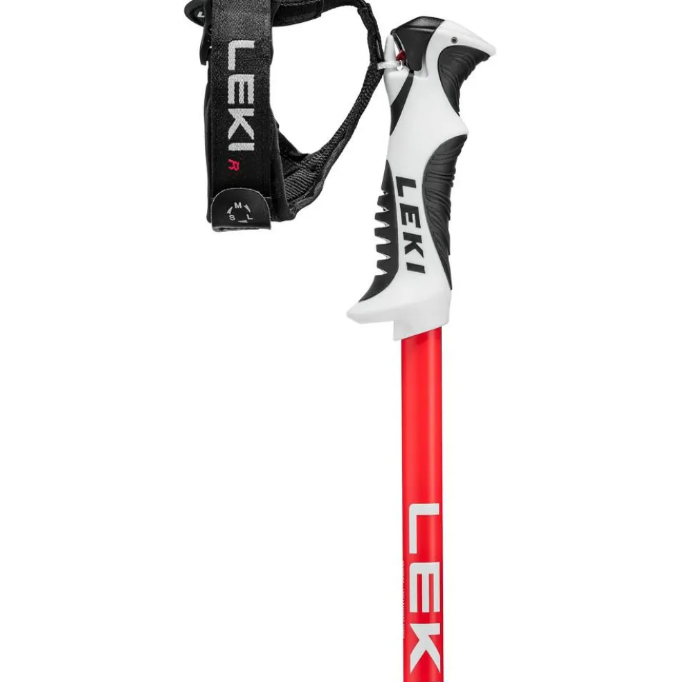 Leki Bold S skistokken dark anthracite bright red white