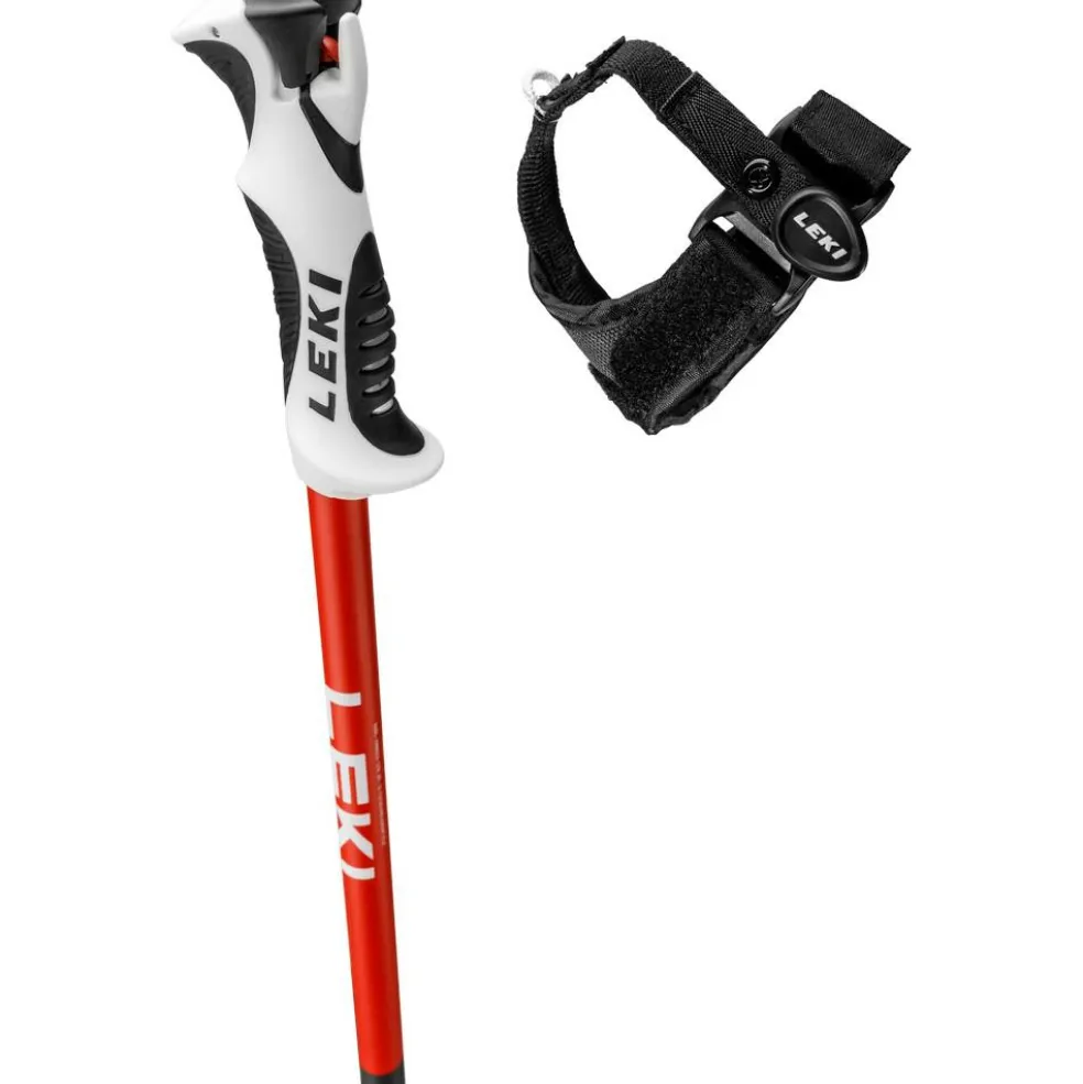 Leki Bold S skistokken dark anthracite bright red white