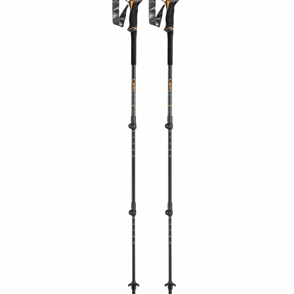 Leki Makalu Lite wandelstokken orange black dark anthracite