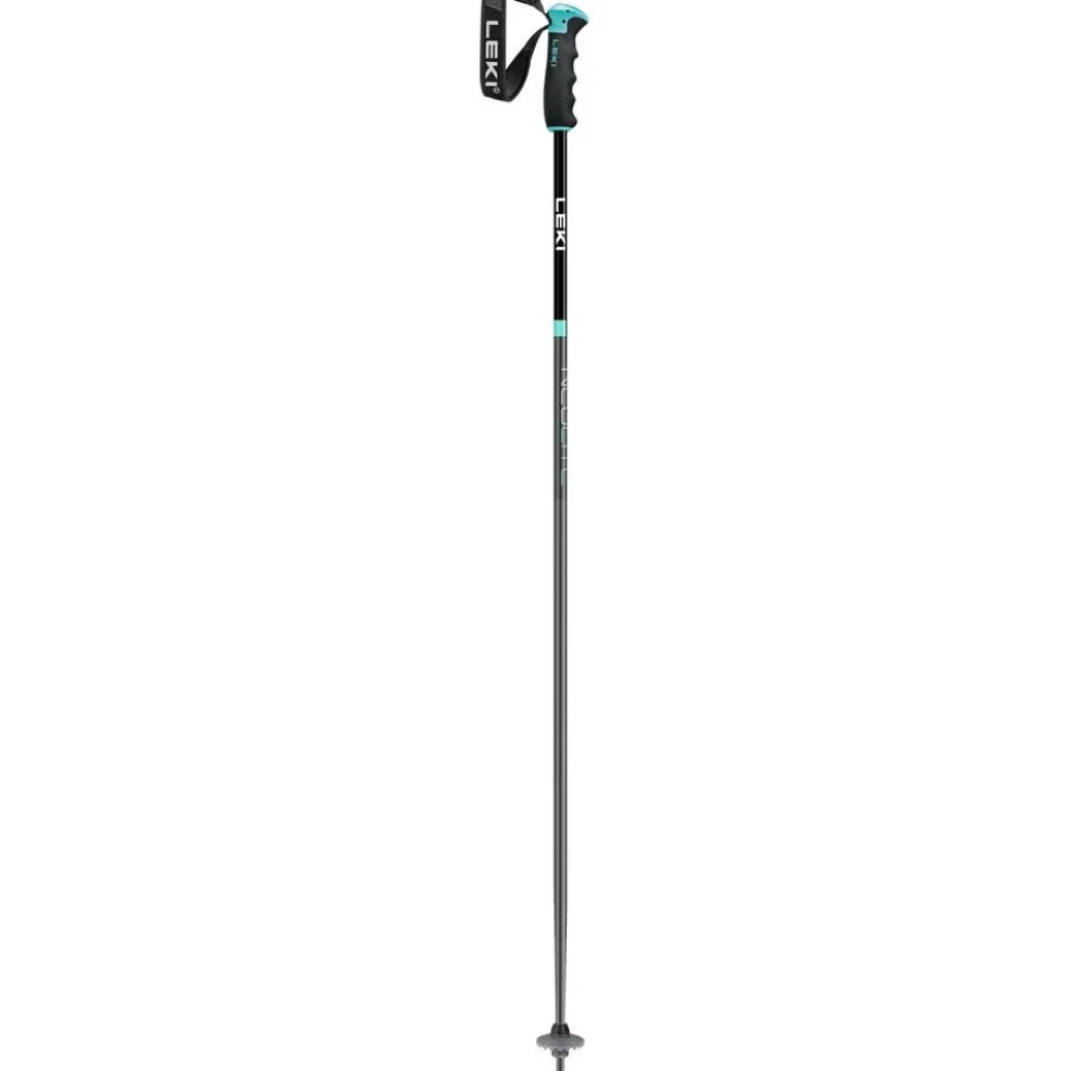 Leki Neolite Airfoil skistokken dames gunmetal black light turquoise