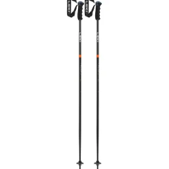 Leki Neolite Airfoil skistokken black dark anthracite  neon orange