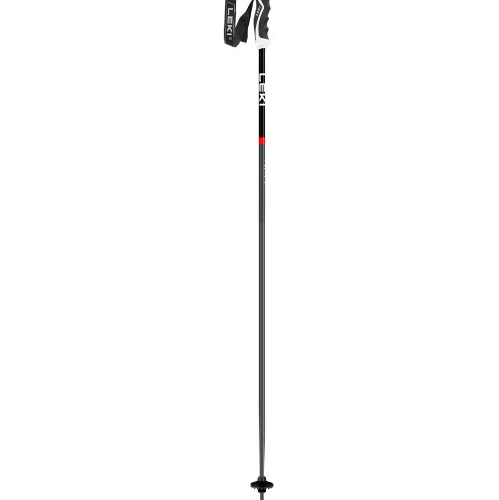 Leki Neolite skistokken dark anthracite black bright red