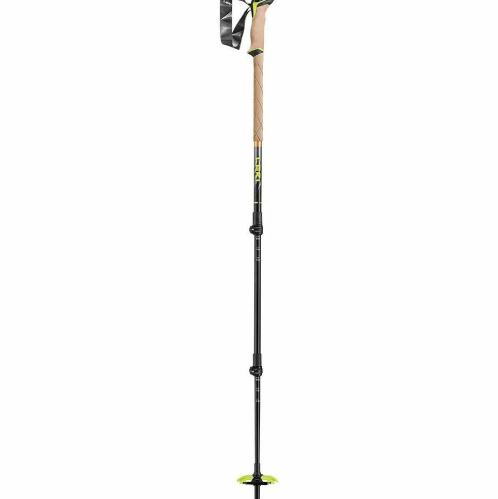 Leki Sherpa wandelstokken dark anthracite copper neon yellow