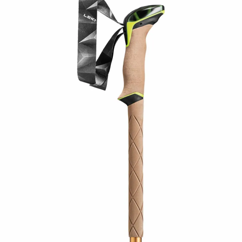 Leki Sherpa wandelstokken dark anthracite copper neon yellow