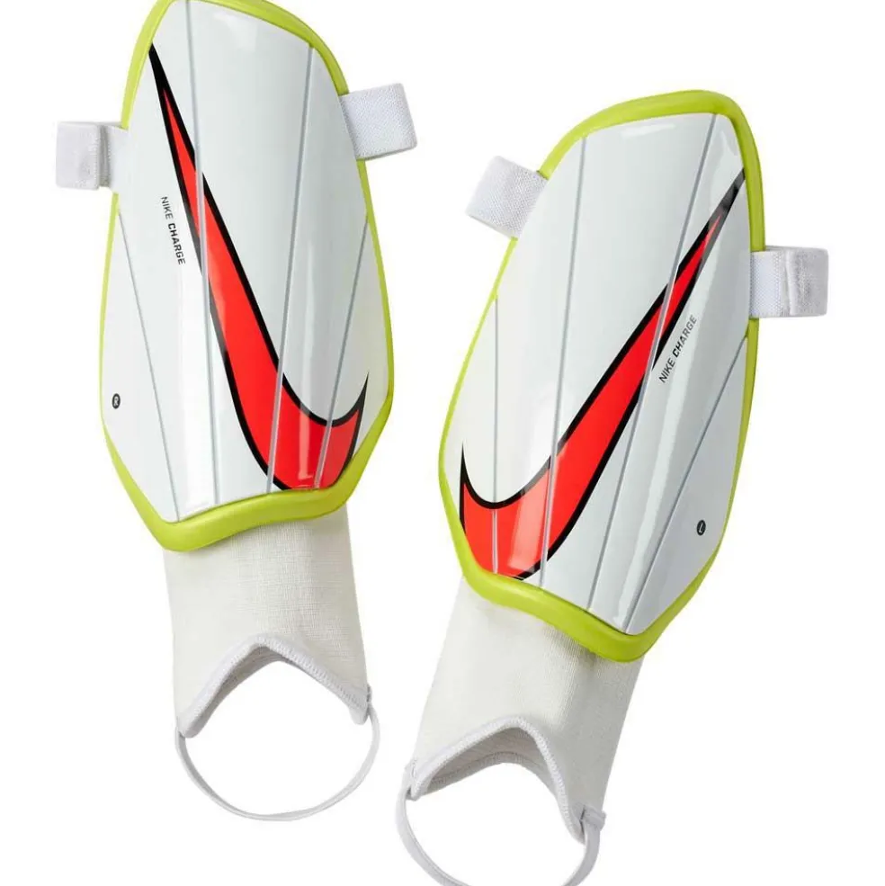 Nike Charge scheenbeschermers white volt bright crimson