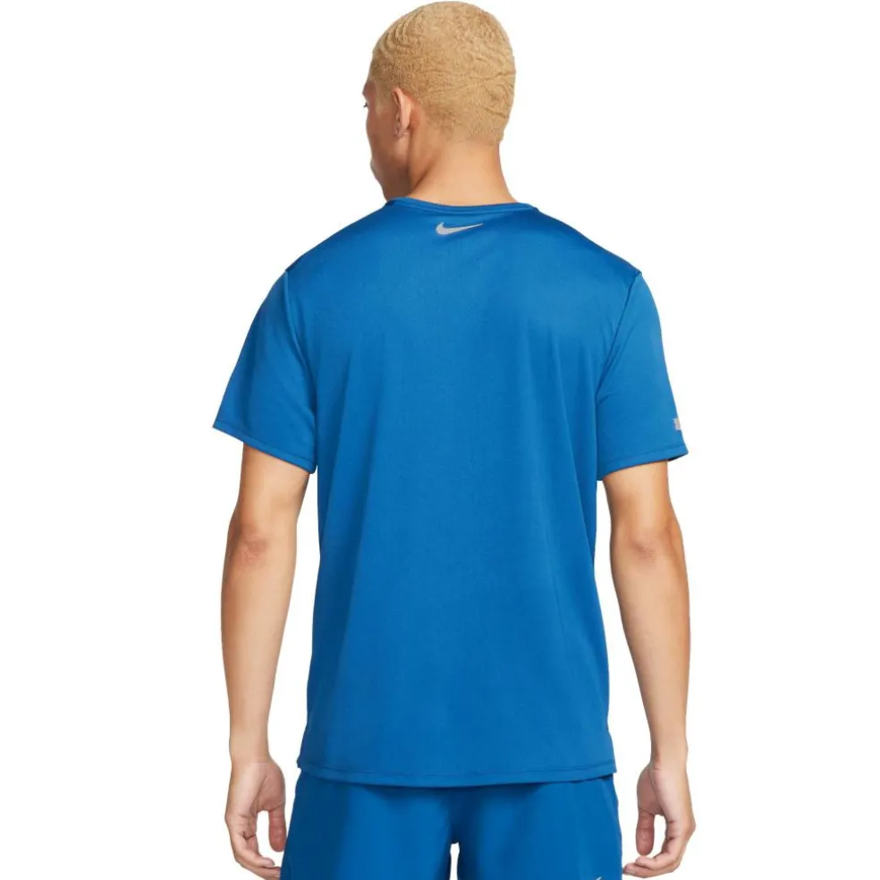 Nike Miler Flash Dri-FIT UV hardloopshirt heren court blue reflective silver
