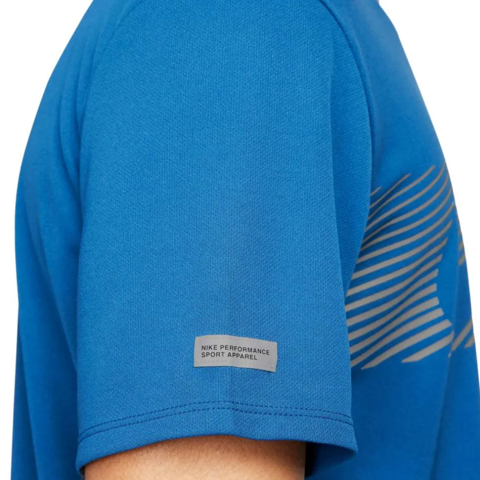 Nike Miler Flash Dri-FIT UV hardloopshirt heren court blue reflective silver
