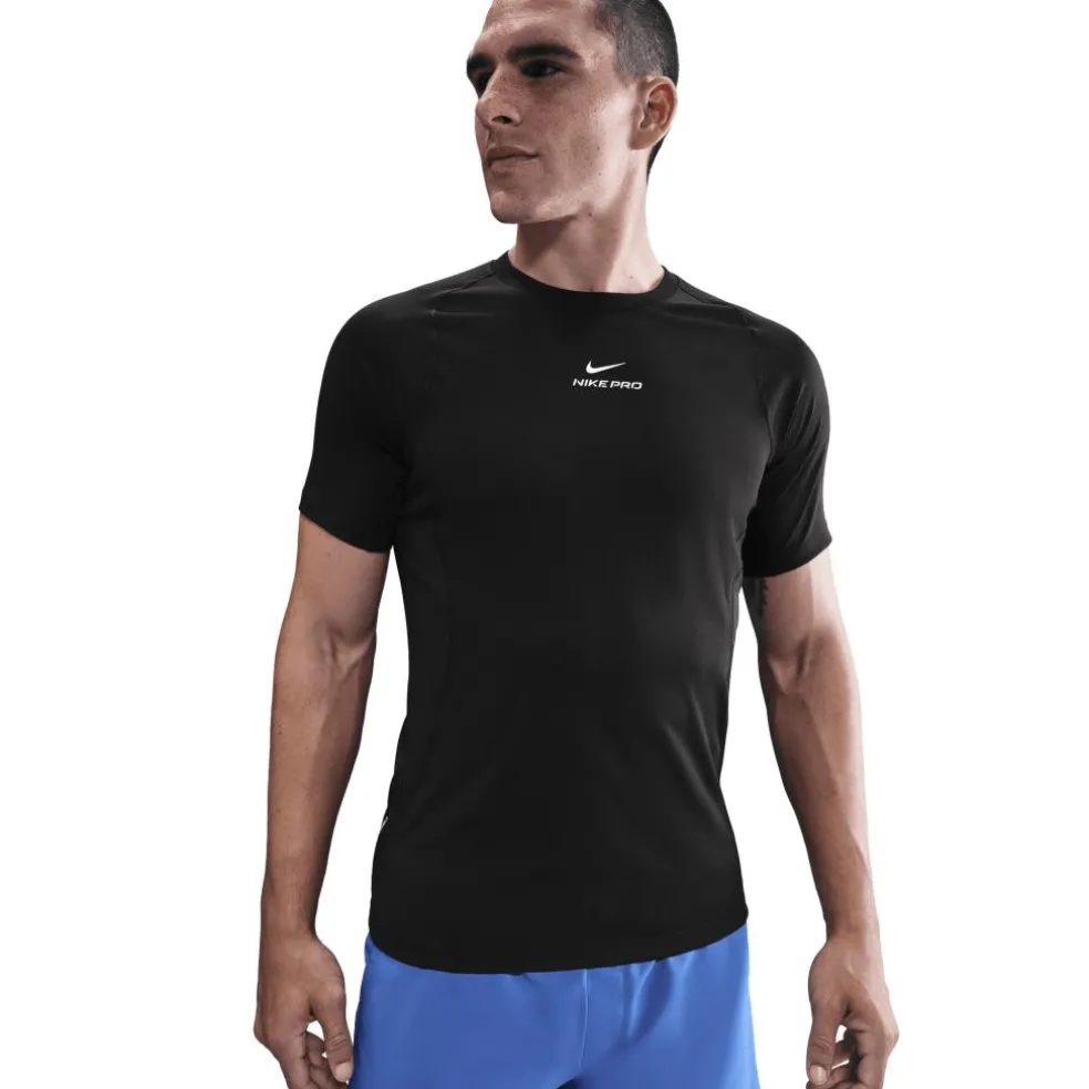 Nike Pro shirt heren black white