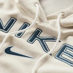 Nike Sportswear Phoenix Fleece Logo hoodie dames light  orewood brown white armor