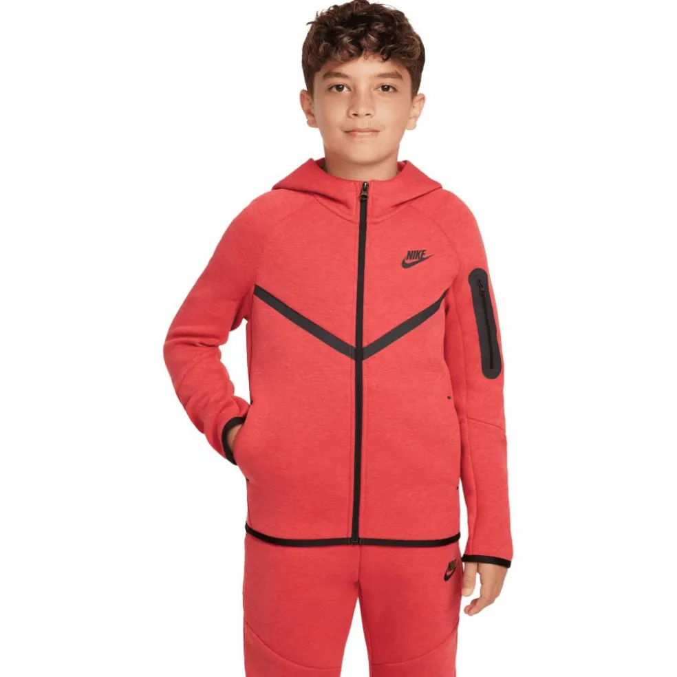 Nike Sportswear Tech Fleece vest junior light university red heather black