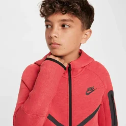 Nike Sportswear Tech Fleece vest junior light university red heather black
