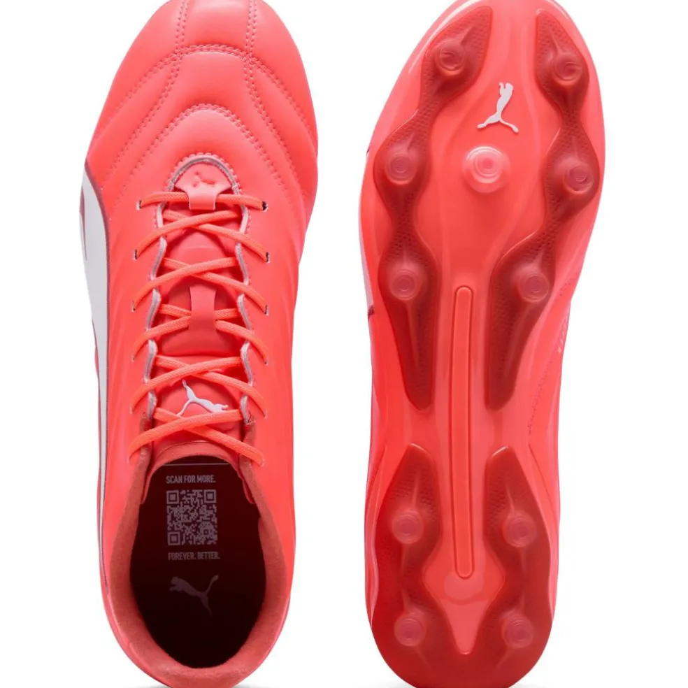 Puma KING PRO FG AG voetbalschoenen heren glowing red PUMA white red fire