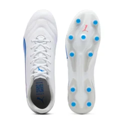 Puma KING PRO FG AG voetbalschoenen heren PUMA white bluemazing flat light grey