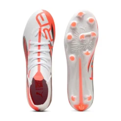 Puma ULTRA 5 MATCH+ FG AG voetbalschoenen heren PUMA white PUMA black glowing red