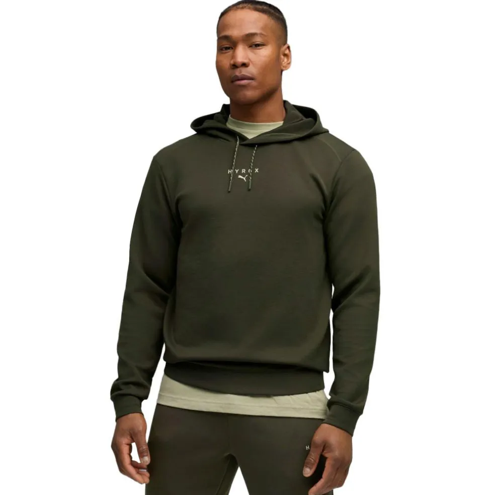 Puma x HYROX CLOUDSPUN hoodie heren dark olive