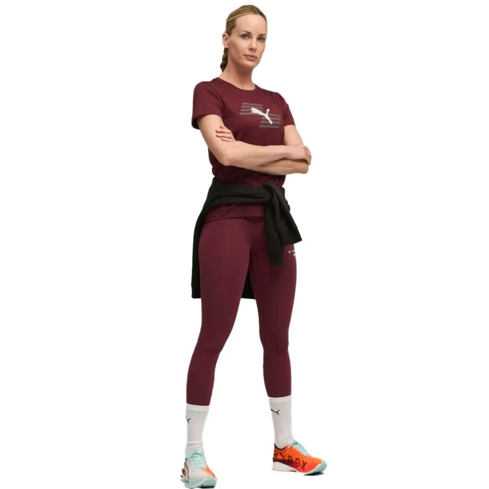 Puma x HYROX shirt dames ruby shimmer