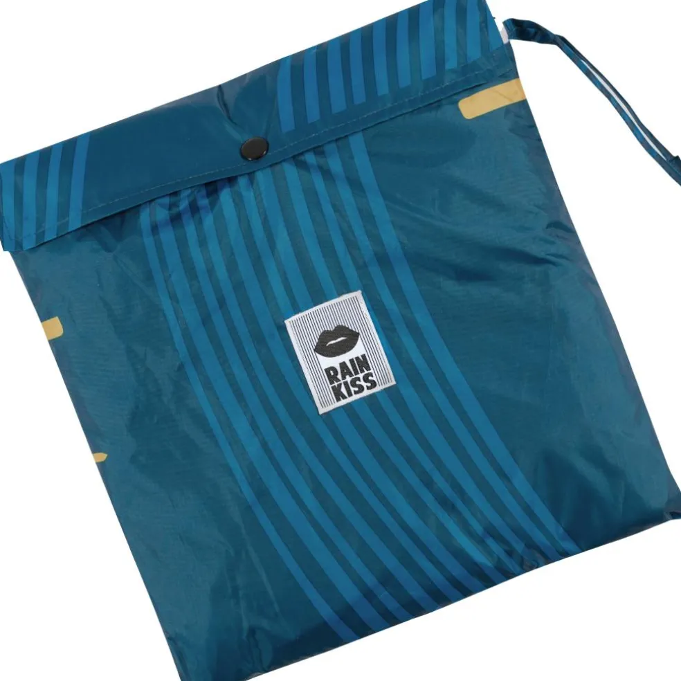 Rainkiss Japanese Blossom regenponcho blue