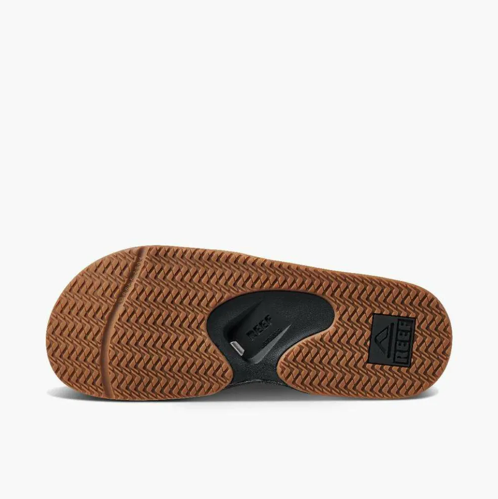 Reef Fanning slippers heren black silver