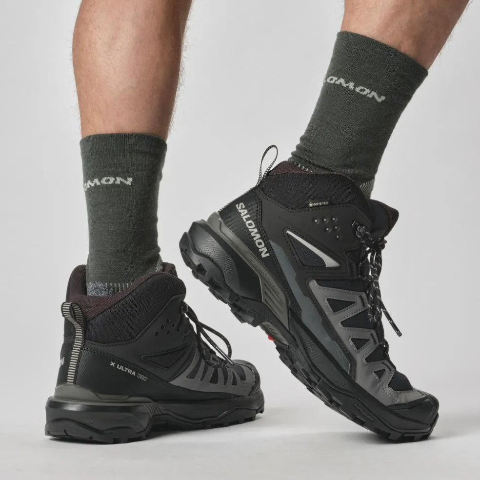 Salomon X Ultra 360 GTX Mid wandelschoenen heren black magnet pewter