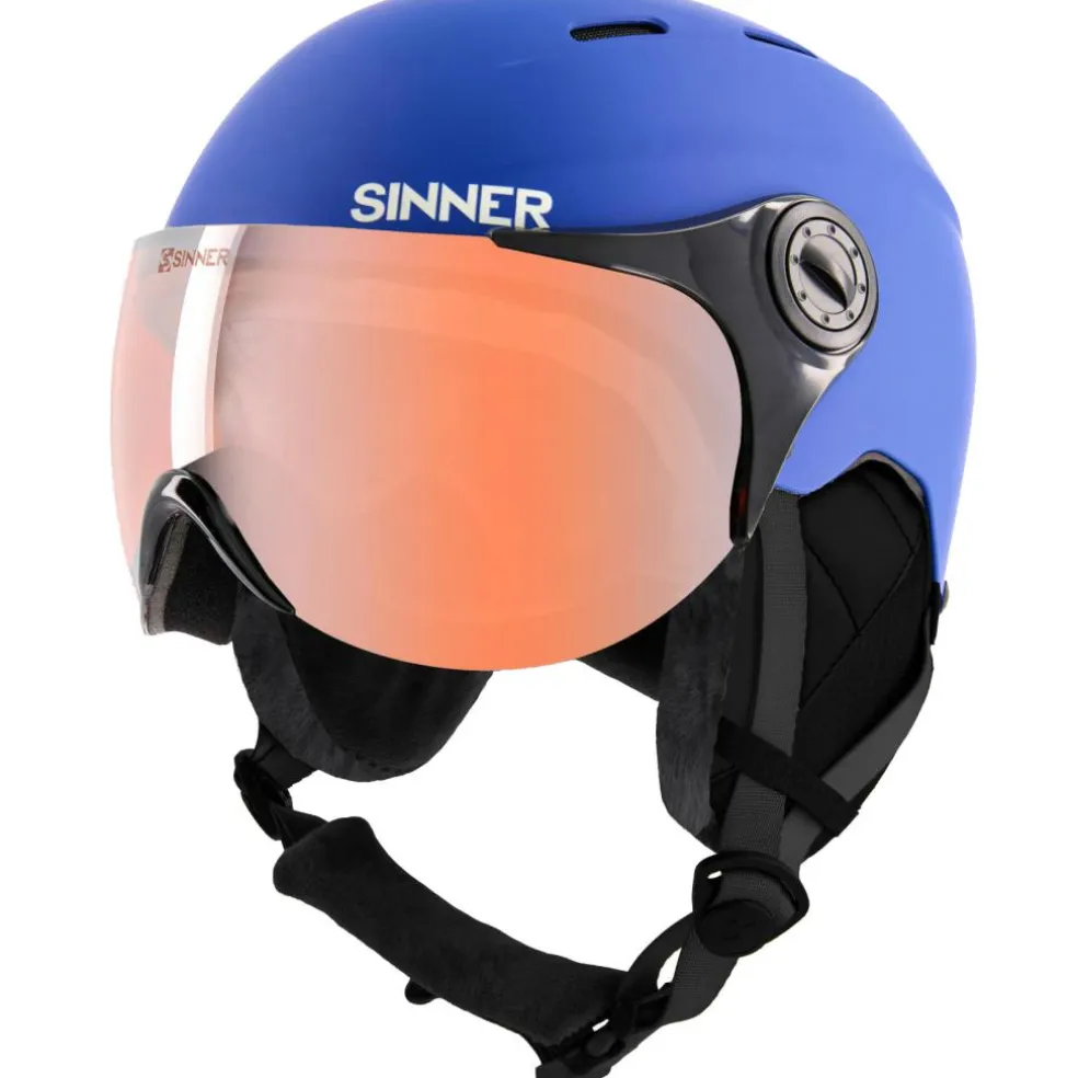 Sinner TYPHOON VISOR skihelm matte blue
