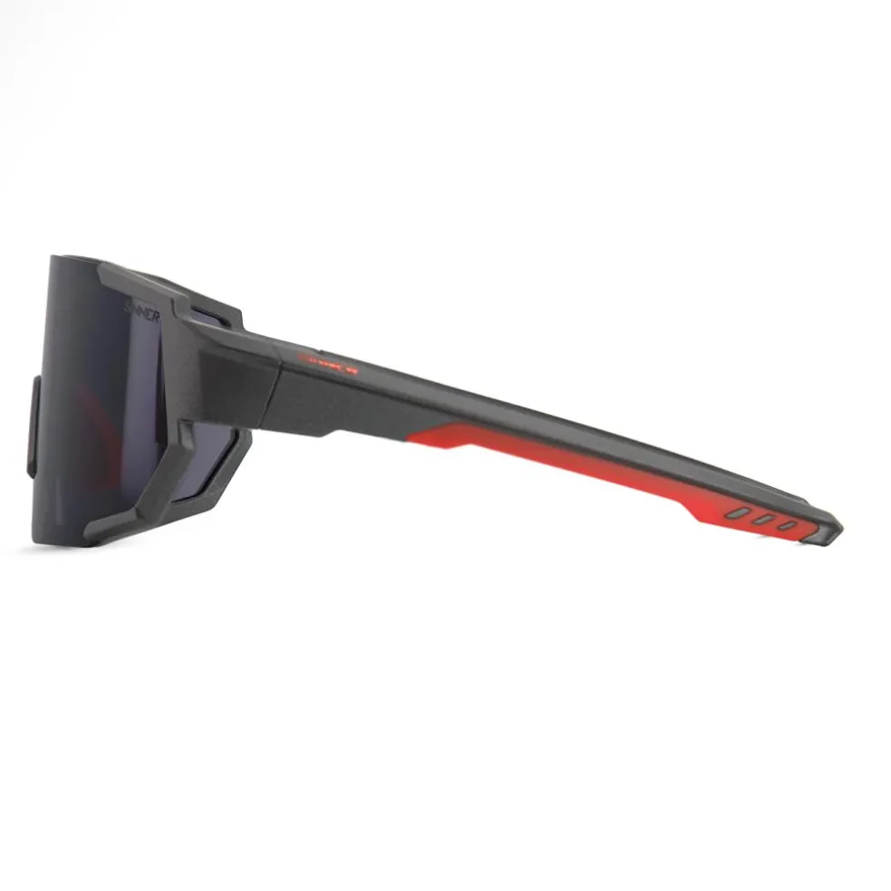 Sinner Viraro zonnebril smoke matte gun metal red